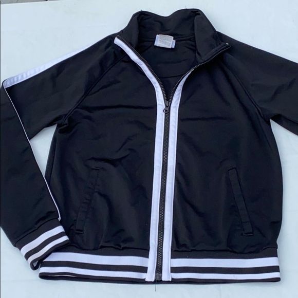 Champion nylon zip black jacket size Small EUC - Picture 9 of 9